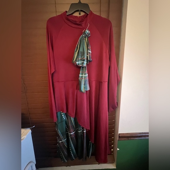 Dressfo Dresses & Skirts - Red dress with Christmas plaid